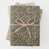 Champagne gouden luipaard print inpakpapier vel (In situ)