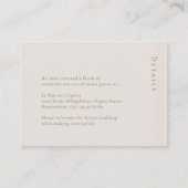 Champagne Gouden Moderne Chic Detail Bijlagekaart Informatiekaartje (Voorkant)