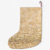 Champagne gouden nepschittering glinstert Monogram Kleine Kerstsok (Achterkant)