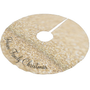 Champagne gouden nepschittert glinstert Persoonlij Kerstboom Rok