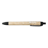 Champagne gouden nepschittertjes Personaliseer Zwarte Inkt Pen (Bodem)