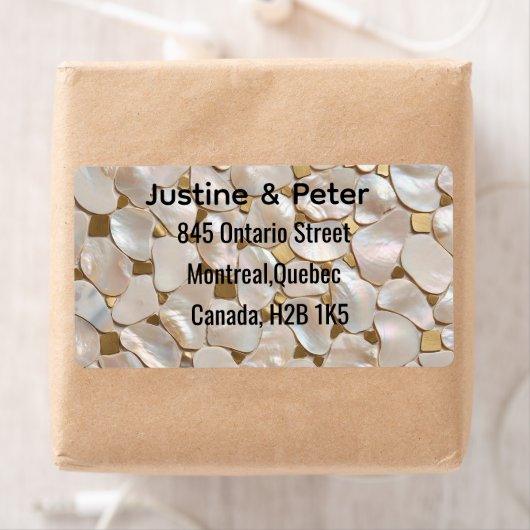 Champagne Gouden Parel Mozaïek Etiket (Insitu)