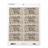 Champagne Gouden Parel Mozaïek Etiket (Full Sheet)
