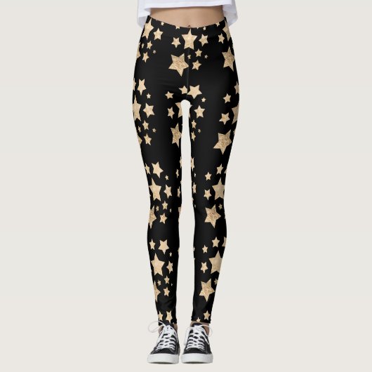 Champagne gouden pleisters leggings (Voorkant)