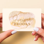 Champagne Gouden Social Media QR Code Glitter Visitekaartje