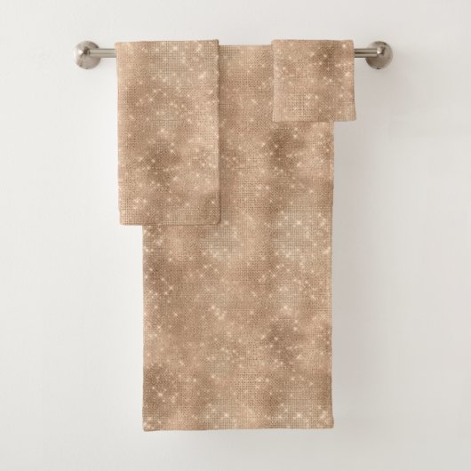 Champagne Gouden Sparkle Kerstmis Bad Handdoek (Insitu)