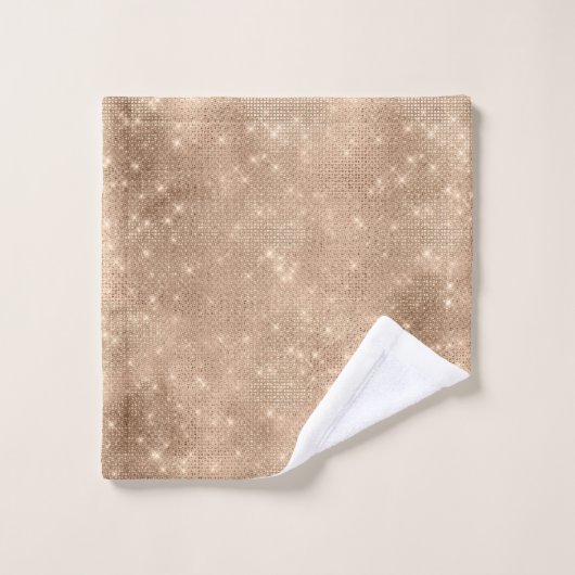 Champagne Gouden Sparkle Kerstmis Bad Handdoek (Wasdoekje)