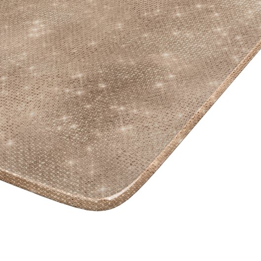 Champagne Gouden Sparkle Kerstmis Snijplank (Hoek)