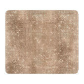Champagne Gouden Sparkle Kerstmis Snijplank (Voorkant)