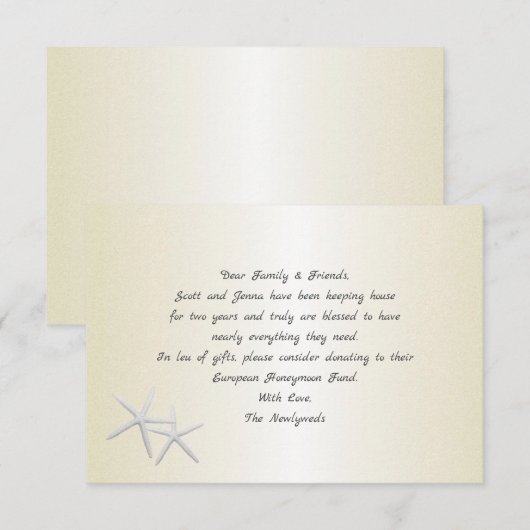 Champagne Gouden Zeester Wensput Kaarten (Voorkant / Achterkant)