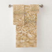 Champagne goudglitter bad handdoek (Insitu)