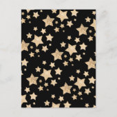 Champagne goudglitter spargel zwart briefkaart (Voorkant)