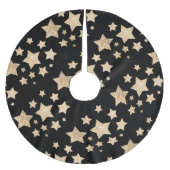 Champagne goudglitter spargel zwart kerstboom rok (Voorkant)