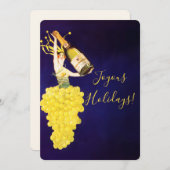 Champagne Grapes Feestdagenkaart (Voorkant / Achterkant)