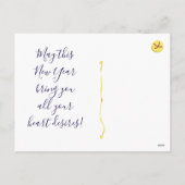 Champagne Grapes New Year  Feestdagenkaart (Achterkant)