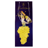 Champagne Grapes  Wine Gift Bag Wijn Cadeautas (Achterkant)