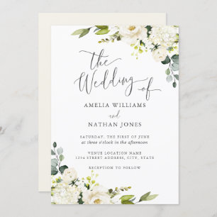 Champagne Green Waterverf Leaf Wedding Kaart
