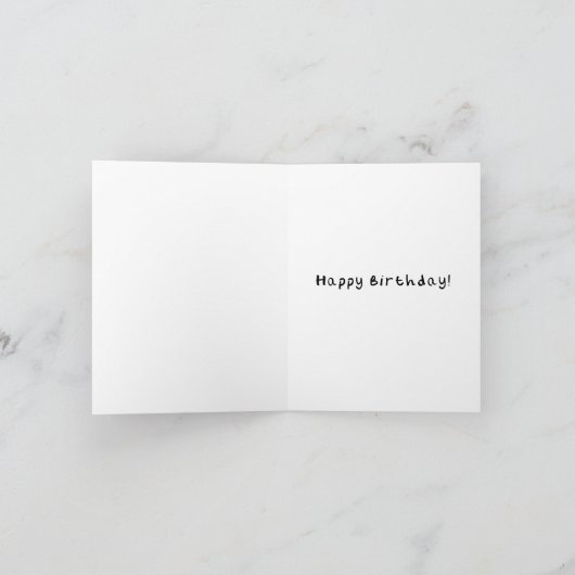 Champagne Happy Birthday Kaart (Binnen)