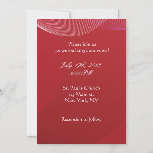 Champagne hart bruiloft uitnodiging (Achterkant)