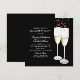 Champagne & Hart Verlovingsfeest Uitnodiging