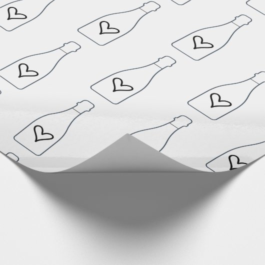 Champagne harten 21ste verjaardag bachelorette cadeaupapier (Hoek)