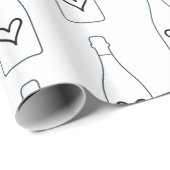 Champagne harten 21ste verjaardag bachelorette cadeaupapier (Rol Hoek)