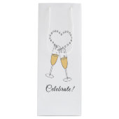 Champagne Heart Toast Wijn Cadeautas (Voorkant)