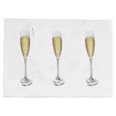 Champagne Hearts Gift Bag Groot Cadeauzakje (Achterkant)