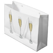 Champagne Hearts Gift Bag Groot Cadeauzakje (Voorkant Gekanteld)