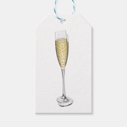 Champagne Hearts Gift Labels Cadeaulabel (Voorkant)