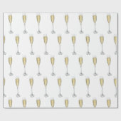 Champagne Hearts Gift Wrapping Paper Cadeaupapier (Vlak)