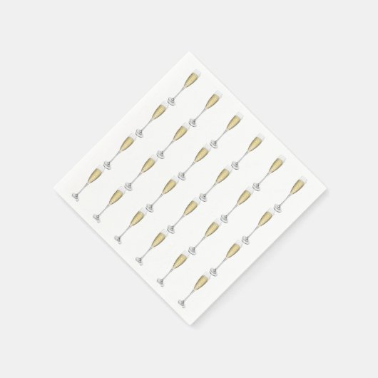 Champagne Hearts servetten (Hoek)