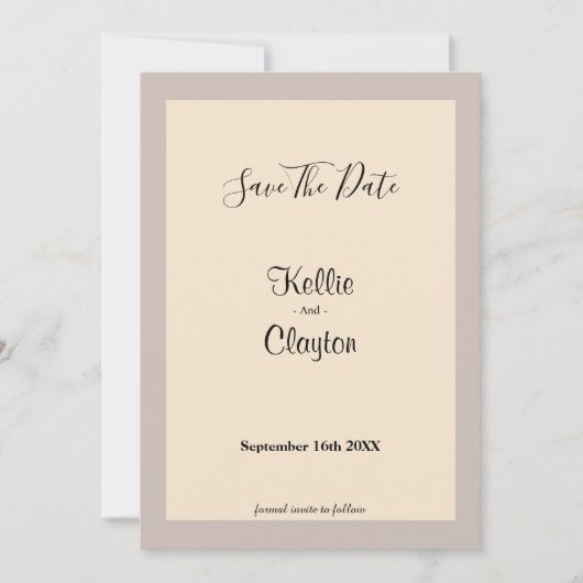 Champagne heeft de datum opgeslagen save the date (Voorkant)