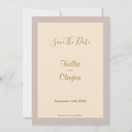 Champagne heeft de datum opgeslagen save the date (Voorkant)