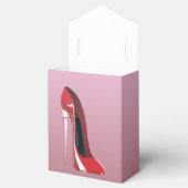 Champagne Heel Red Stiletto Schoen Favor Box Bedankdoosjes (Geopend)