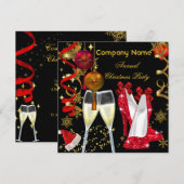 Champagne Heels, feestdag kerstfeestdag Kaart (Voorkant / Achterkant)