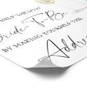 champagne - help de drukke bruid Adres Poster (Hoek)