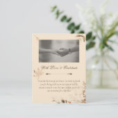 Champagne Herfst bruiloft Dankjewel Card Bedankkaart (Staand voorkant)