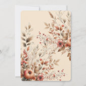 Champagne Herfst Oogst Seizoen Trouwen Kaart (Achterkant)