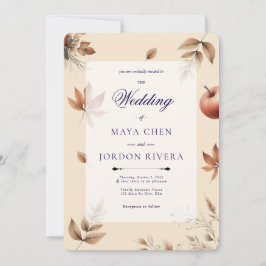 Champagne Herfst Oogst Seizoen Trouwen Kaart