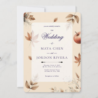 Champagne Herfst Oogst Seizoen Trouwen Kaart