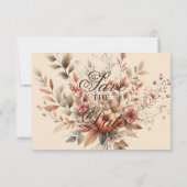 Champagne Herfst Pompoen Oogst Save The Date (Achterkant)