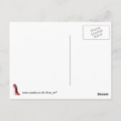 Champagne hiel rode stiletto shoe art briefkaart (Achterkant)