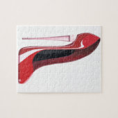 Champagne hiel rode stiletto shoe art legpuzzel (Horizontaal)