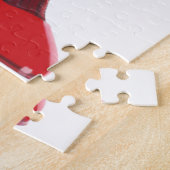 Champagne hiel rode stiletto shoe art legpuzzel (Zijkant)