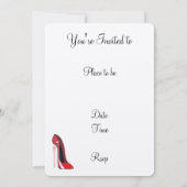 Champagne Hiel Stiletto Bachelorette Uitnodiging (Achterkant)