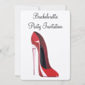 Champagne Hiel Stiletto Bachelorette Uitnodiging (Voorkant)