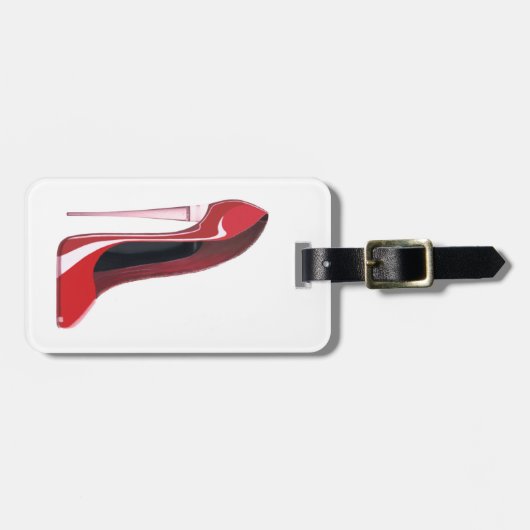 Champagne Hiel Stiletto Shoe Art Bagagelabel (Voorkant horizontaal)