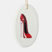Champagne Hiel Stiletto Shoe Art Keramisch Ornament (Rechts)