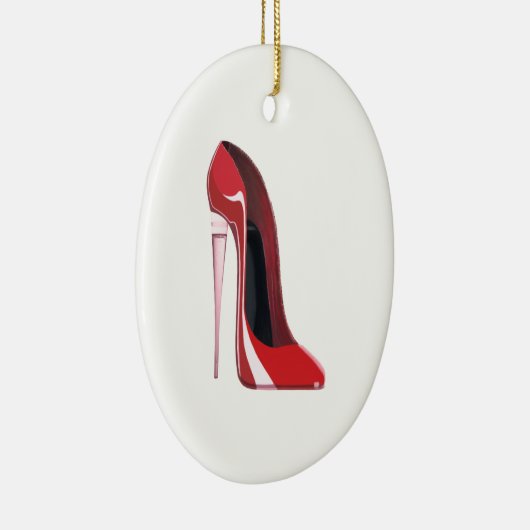 Champagne Hiel Stiletto Shoe Art Keramisch Ornament (Rechts)